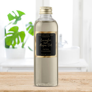 etiqueta de producto cosmético impermeable - negro