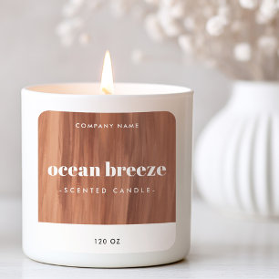 Etiqueta de producto cuadrada de pinceles de color