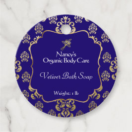 Etiqueta de producto damasco de Relieve metalizado