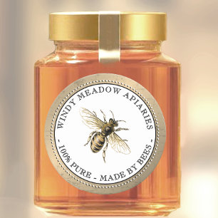 Etiqueta De Producto De Abeja Apiaria Del personal