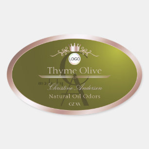 Etiqueta de producto de aceituna con logotipo de m
