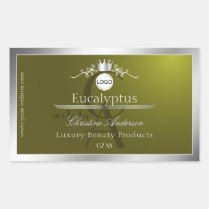 Etiqueta de producto de aceituna con logotipo y mo