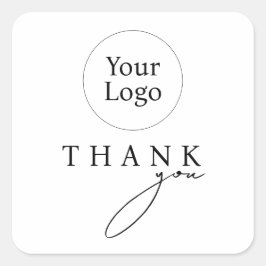 Etiqueta de producto de agradecimiento Simple Squa