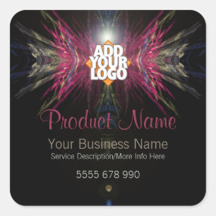 Etiqueta de producto de ángel fractal con Pegatina