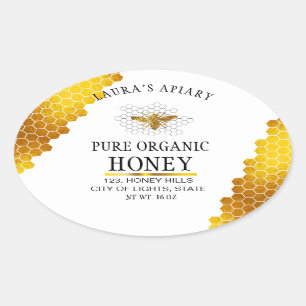 Etiqueta de producto de Apio de Abeja de miel de a