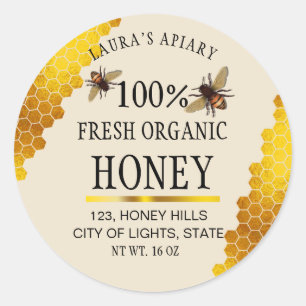 Etiqueta de producto de Apio de Abeja de miel de a