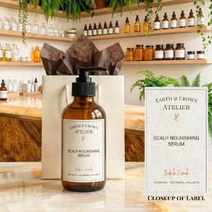 Etiqueta de producto de Atelier de cabello orgánic