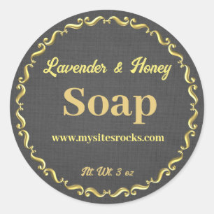 Etiqueta de producto de balde de labio de jabón pa