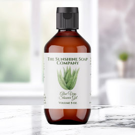 Etiqueta de producto de baño y cuerpo - aloe vera 