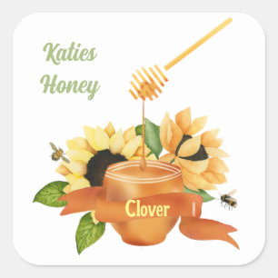 Etiqueta de producto de beekeeper de miel