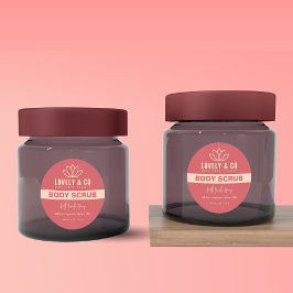 Etiqueta de producto de belleza de salón de Rosa e