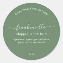 Etiqueta de producto de belleza minimalista verde