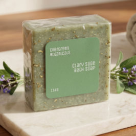 etiqueta de producto de belleza minimalista verde