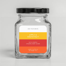 Etiqueta de producto de bloques de color modernos 