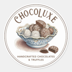 Etiqueta de producto de chocolate para creador de