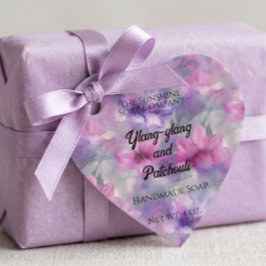Etiqueta de producto de cosméticos de flores rosad