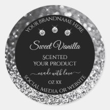 Etiqueta de producto de diamantes de Purpurina de 