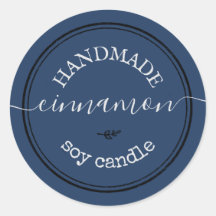 Etiqueta de producto de escritura a mano Navy con 