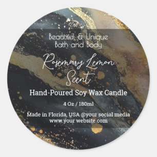 Etiqueta de producto de frascos de viga negra con 