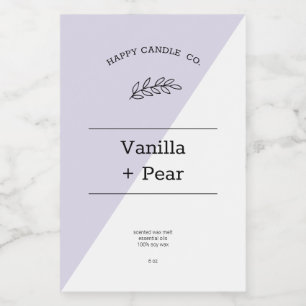 Etiqueta de producto de fusión de lana perfumada e