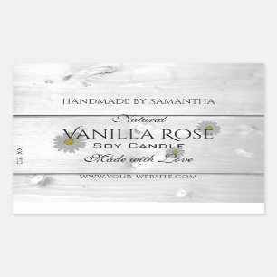 Etiqueta de producto de grano de madera blanca mod