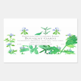 Etiqueta de producto de hierba Mezcla de cocina cu