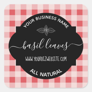 Etiqueta de producto de hierba y jarra de especias