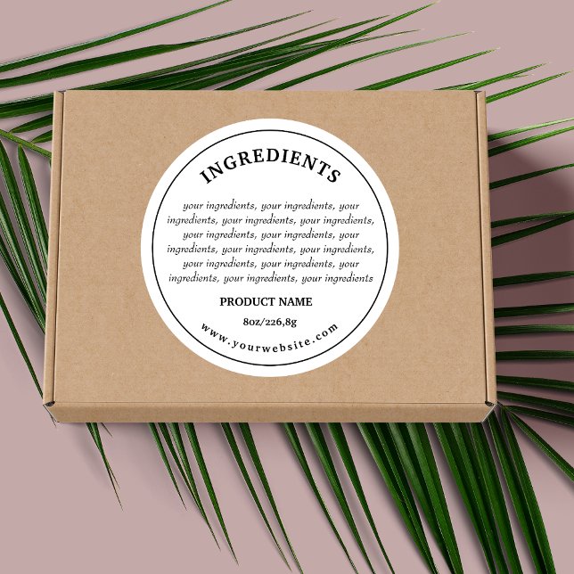 Etiqueta de producto de ingredientes (Subido por el creador)