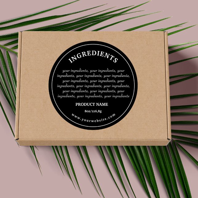 Etiqueta de producto de ingredientes (Subido por el creador)