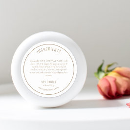 Etiqueta de Producto de Ingredientes Beige Neutro