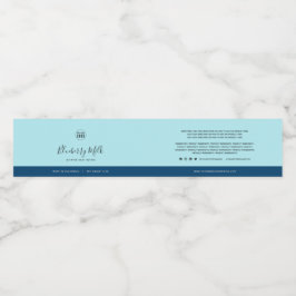 Etiqueta de producto de ingredientes de contraste 