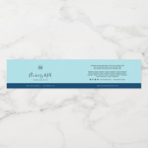 Etiqueta de producto de ingredientes de contraste 