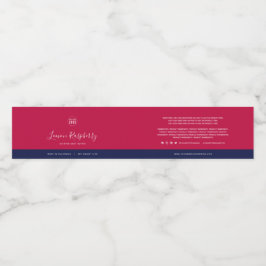 Etiqueta de producto de ingredientes de contraste 