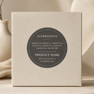 Etiqueta de producto de ingredientes de lujo para