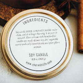 Etiqueta de Producto de Ingredientes Negro Neutro