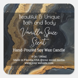 Etiqueta de producto de la barra de velas de la bo