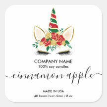 Etiqueta de producto de la etiqueta de velas de un