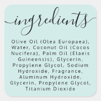 Etiqueta de producto de la lista de ingredientes d