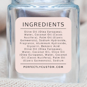 Etiqueta de producto de la lista de ingredientes r