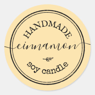 Etiqueta de producto de letra manuscrita hecha a m