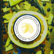 Etiqueta de producto de limones de color de agua