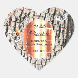 Etiqueta de producto de madera blanca Rosa Maripos