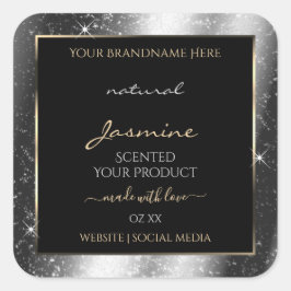 Etiqueta de producto de marco de Purpurina de chis