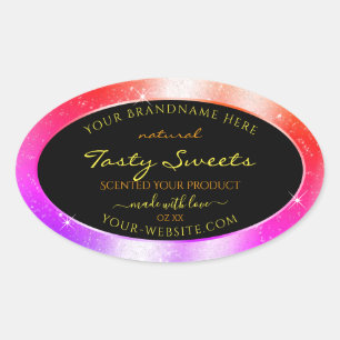 Etiqueta de producto de marco de Purpurina de dest