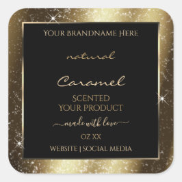 Etiqueta de producto de marco de Purpurina de espu