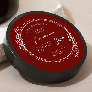 Etiqueta de producto de Navidades rojos y blancos