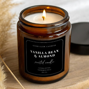 Etiqueta de producto de negocio de velas minimalis