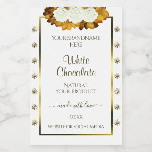 Etiqueta de producto de oro blanco Rosa Naranja de