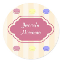 Etiqueta de producto de panadería de Macarons de c