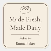 Etiqueta de producto de panadería personalizada de